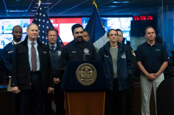 Mayor Zohran Mamdani speaks during a press briefing on the city’s preparations for an upcoming snowstorm at the New York City Emergency Management Department on Friday.