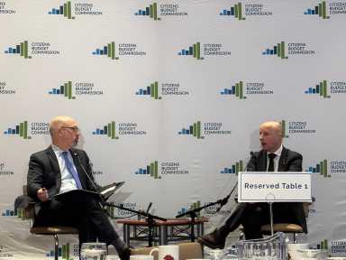 Andy Byford speaking about Gateway Tunnel and Penn Station at forum.