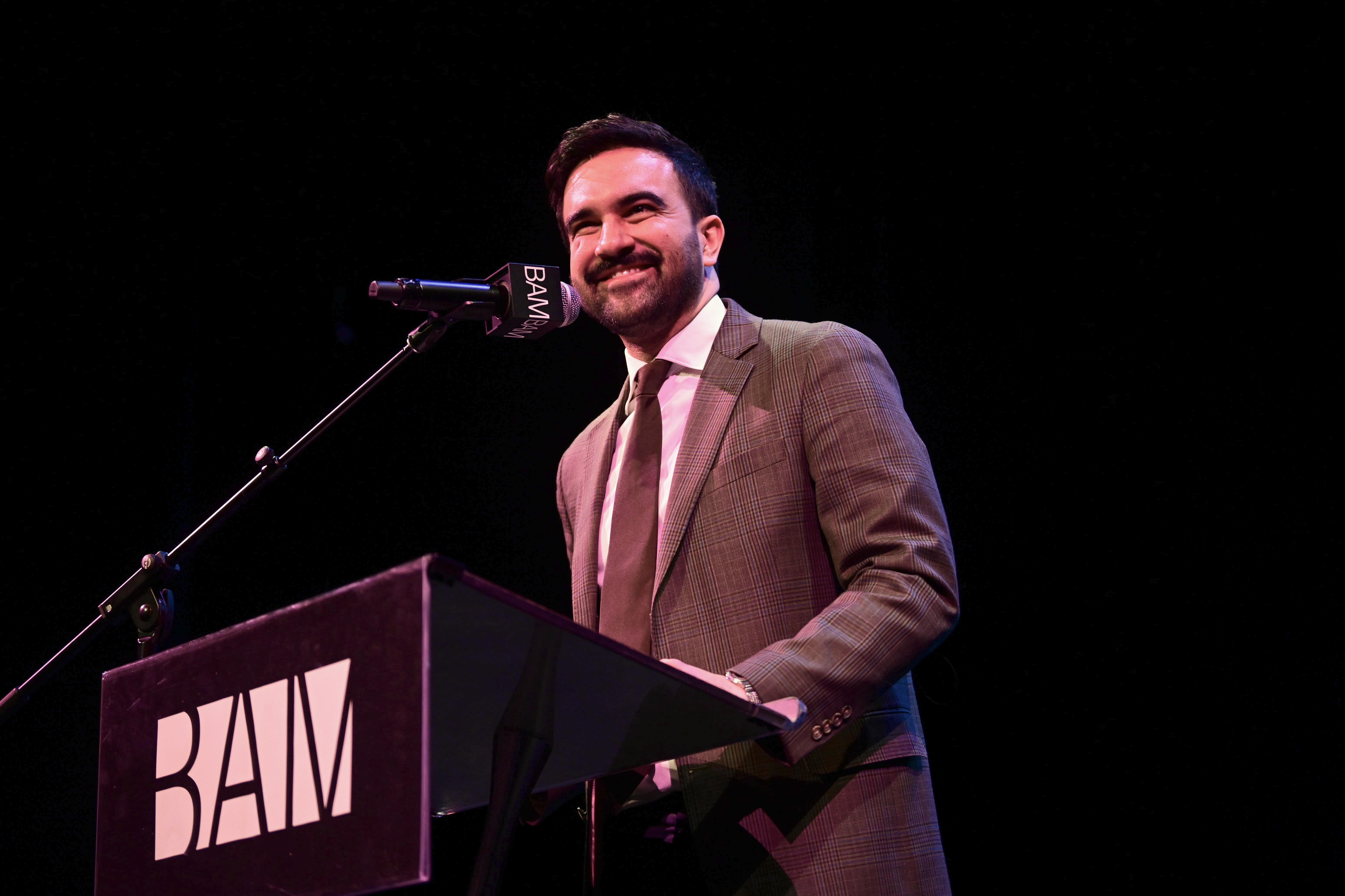 Mayor Mamdani speaks at the Brooklyn Academy of Music during the city’s Martin Luther King Jr. Day celebration on Jan. 19