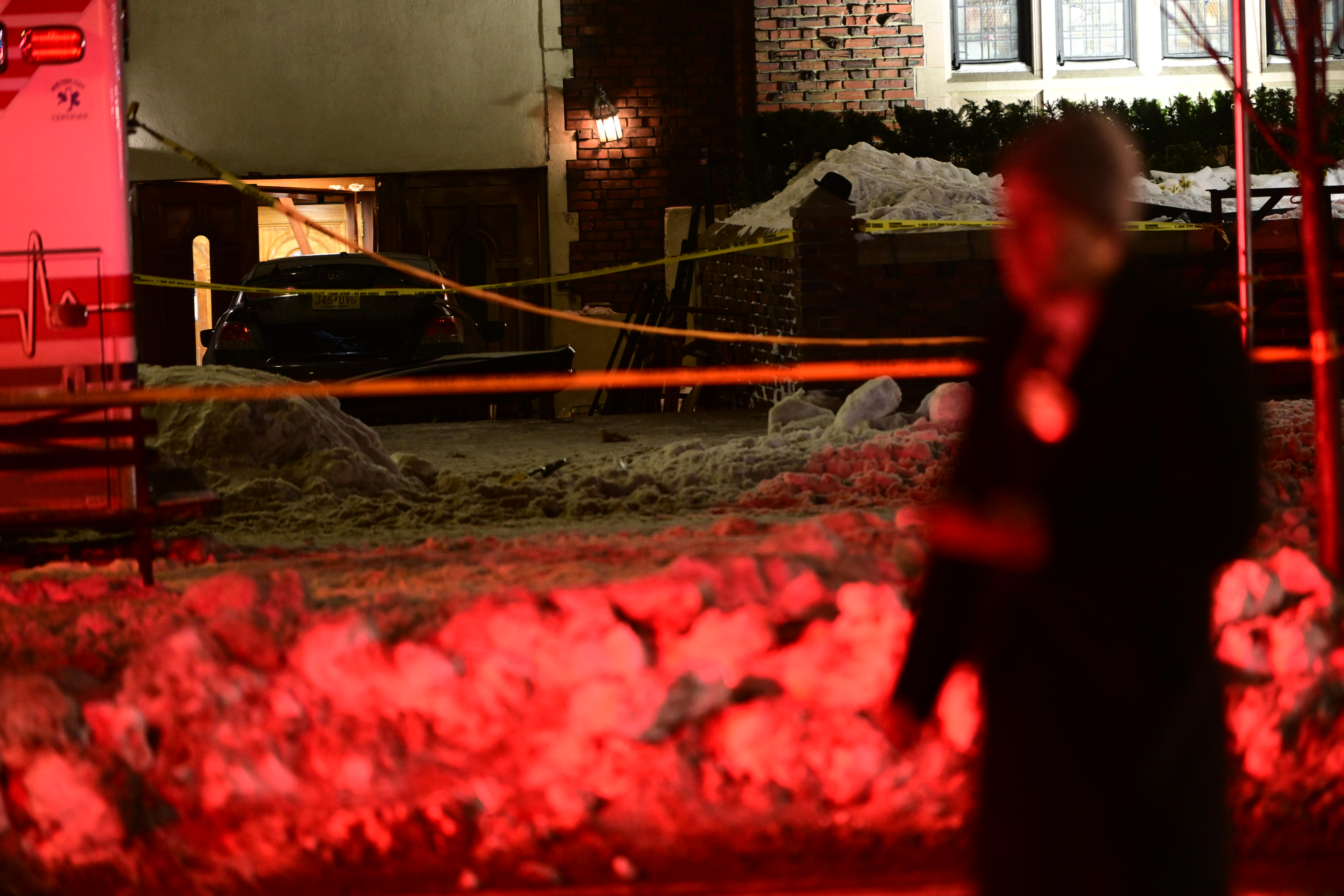 Scene in Brooklyn where driver rammed vehicle into Chabad Lubavitch headquarters