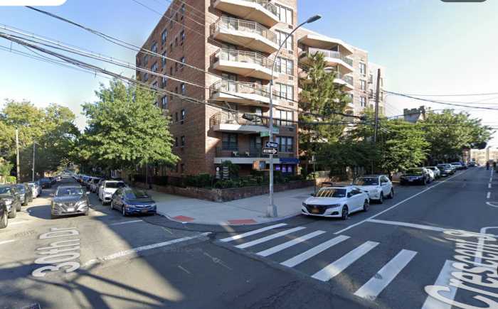Intersection in Queens where scooter rider was struck by driver
