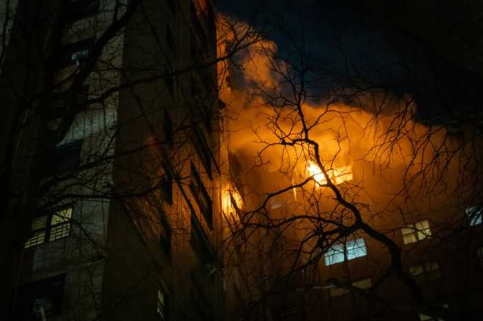 flames pour out of Bronx building after gas explosion