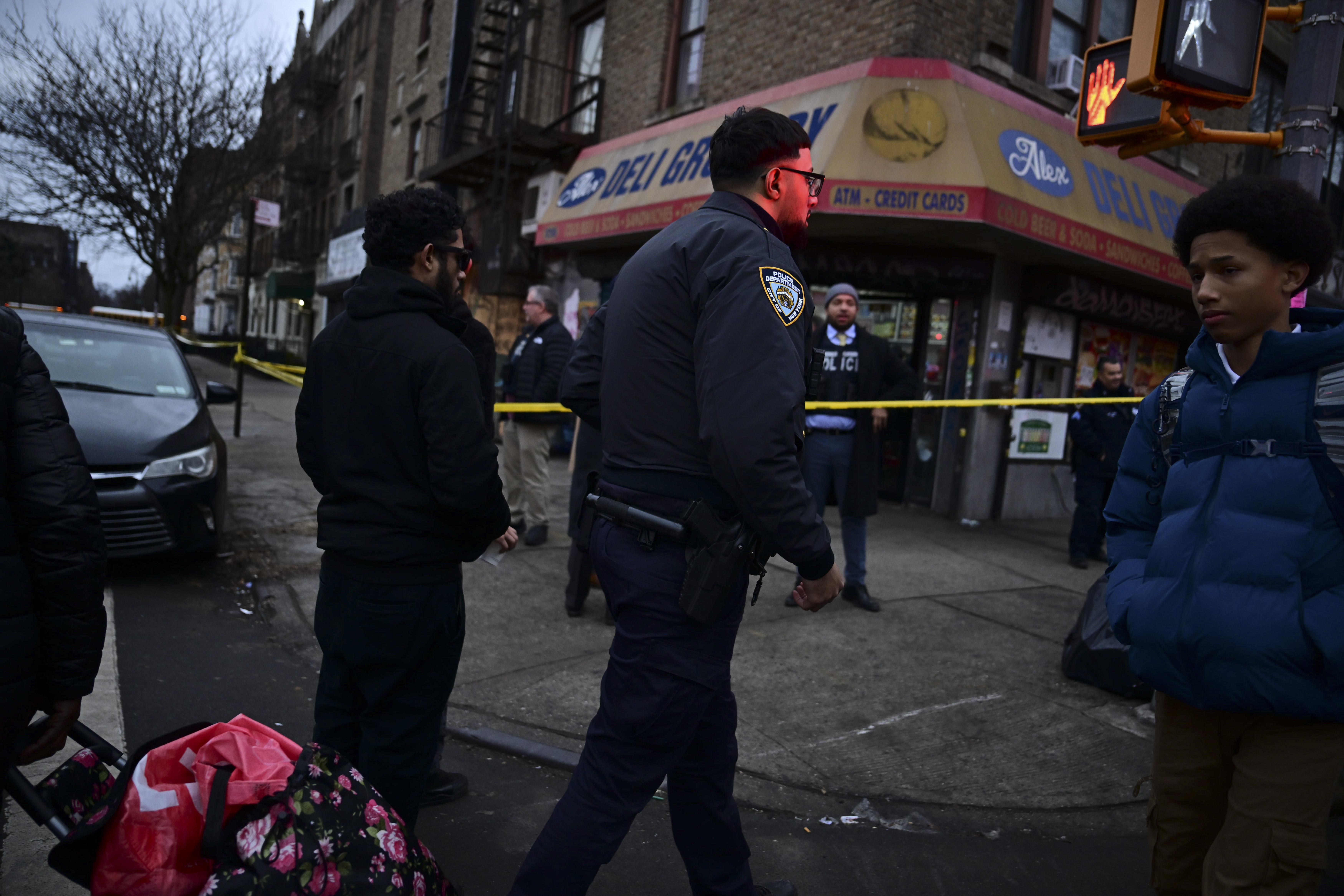 Police at scene of shooting at Brooklyn deli