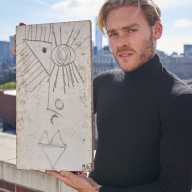 Channeling the primeval: Why Matthew Marcot paints as if art remains a matter of survival 16 Artist Matthew Marcot on terrace in New York with one of his paintings