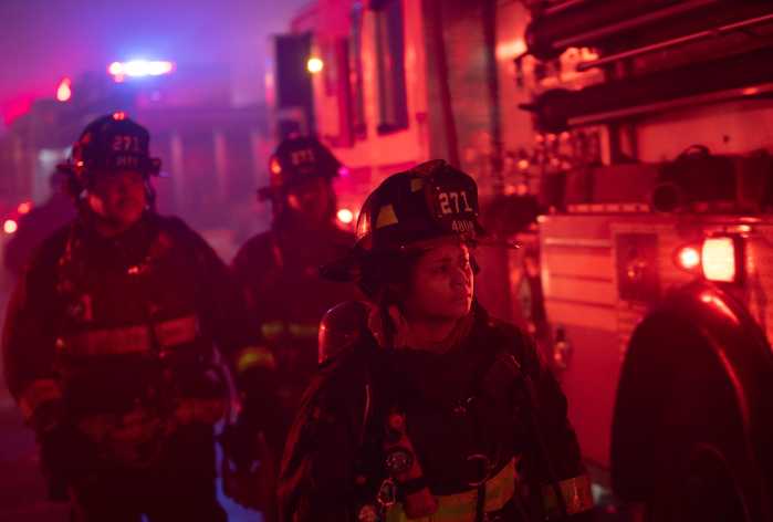 Firefighters at scene of deadly fire in Brooklyn