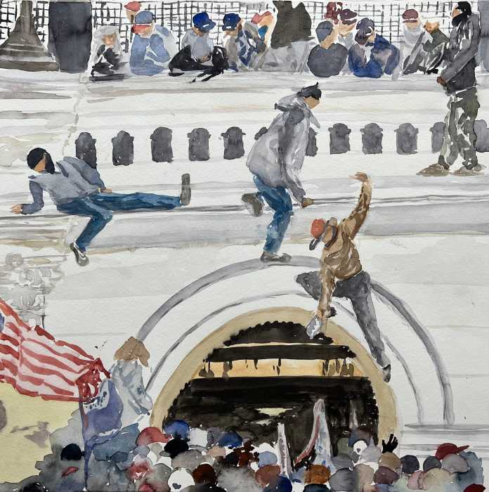 painting of Jan. 6 Capitol riots