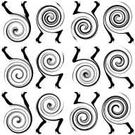 Savvedra and Mannella collaborate on art that feels lived, not staged 14 black and white circles