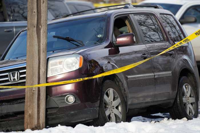 Vehicle where ICE agent in Minneapolis shot woman dead
