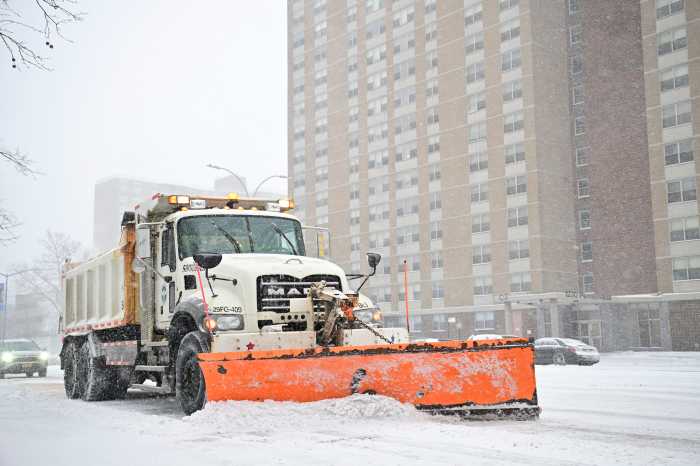 a NYC snow plow
