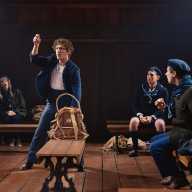 REVIEW | ‘Marcel on the Train’ finds the bravery behind the beret 5 actors performing on a theater stage