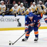 Horvat scores twice including OT winner, Islanders come back to beat Penguins 10 Bo Horvat breakaway Islanders Penguins OT winner