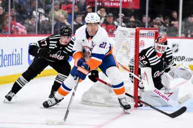 Anders Lee Islanders Devils pre-Olympic finale