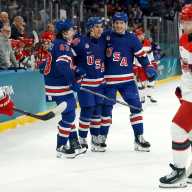 2026 Winter Olympics: USA hockey recovers from Jeremy Swayman’s shaky start to beat Denmark 10 Team USA hockey Denmark