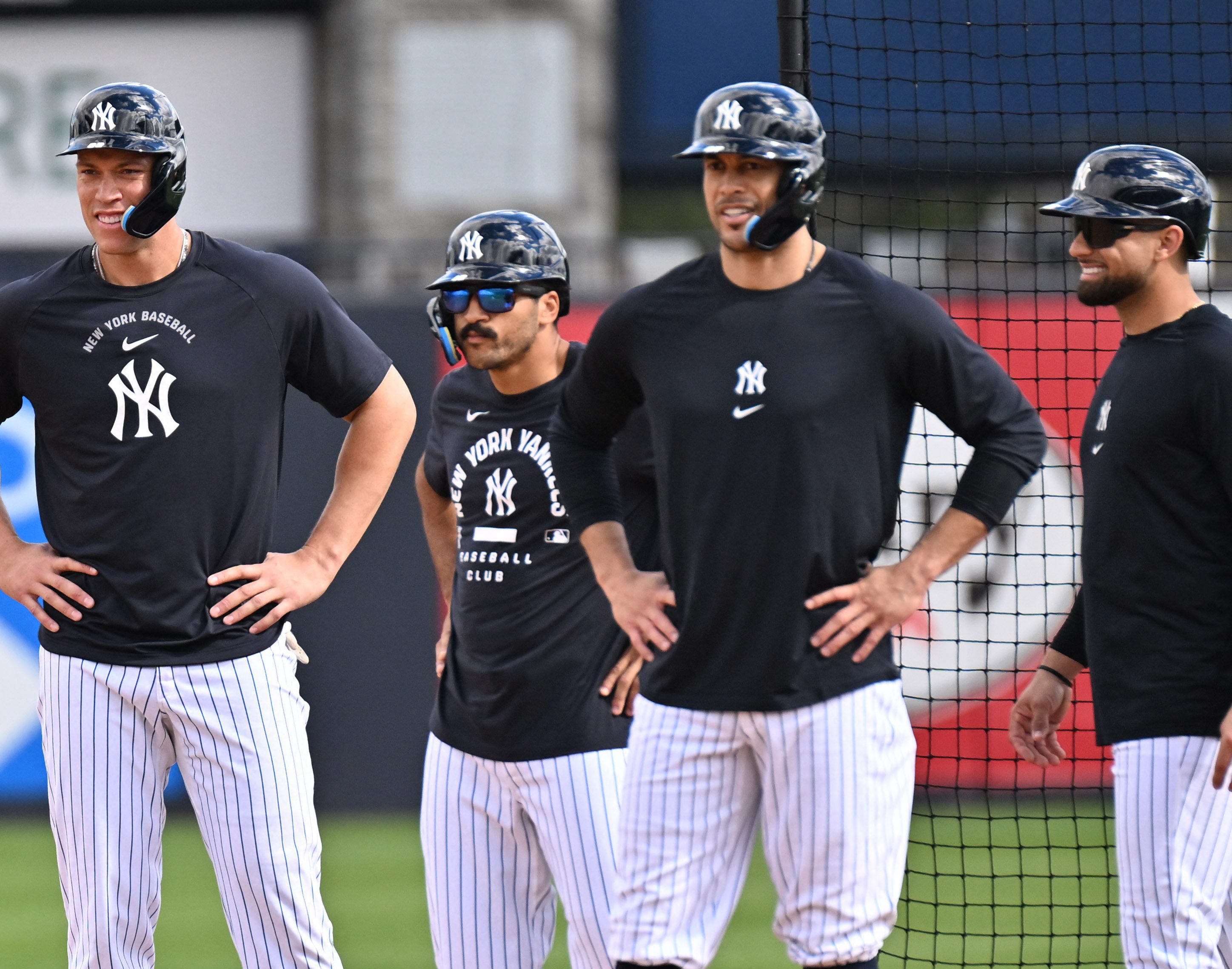 Giancarlo Stanton Aaron judge Trent Grisham Yankees spring training