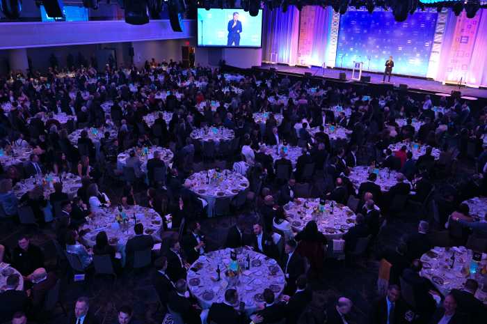 A view of atmosphere during the Human Rights Campaign 2026 Greater New York Dinner at Marriott Marquis Times Square on February 07, 2026 in New York City.