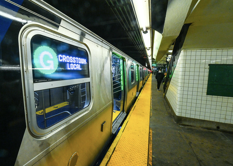 G train stopped at station