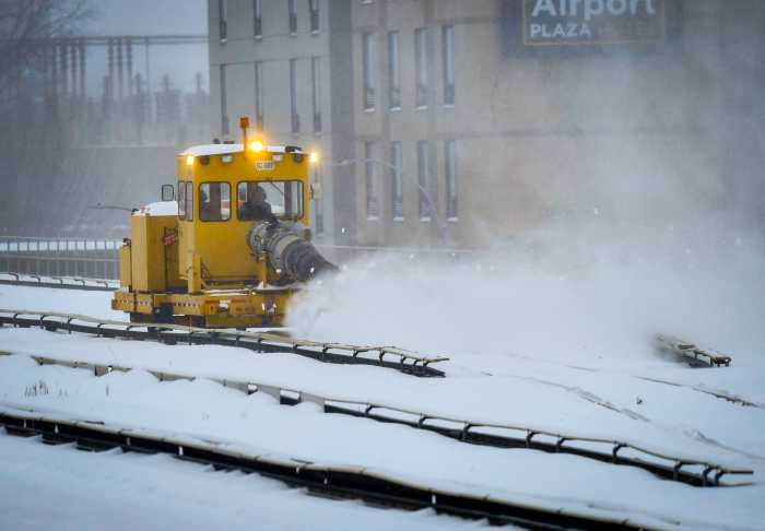 A LIRR jet snow blower at Jamaica.