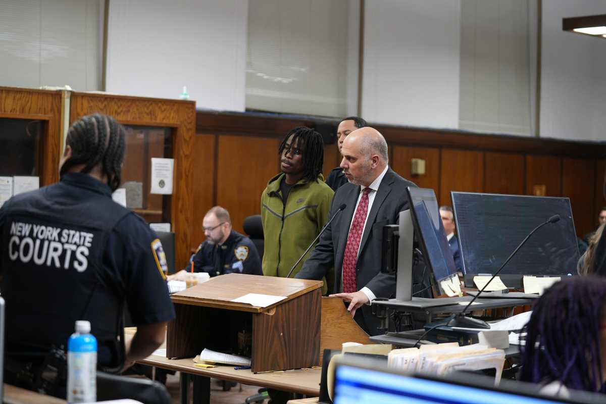 Gusmane Coulibaly is arraigned in Manhattan Criminal court after he was arrested for getting into a snowball fight with New York Police Department.