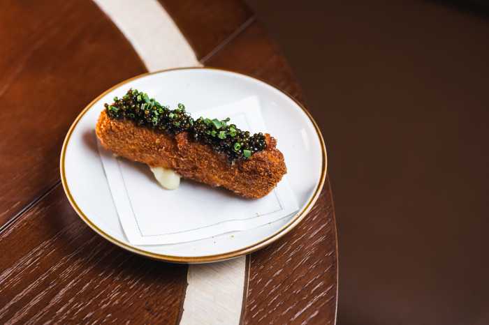 Chelsea Living Room: Decadence, desire, and the permission to linger 1 Chelsea Living Room's Crispy Cheese and Caviar.