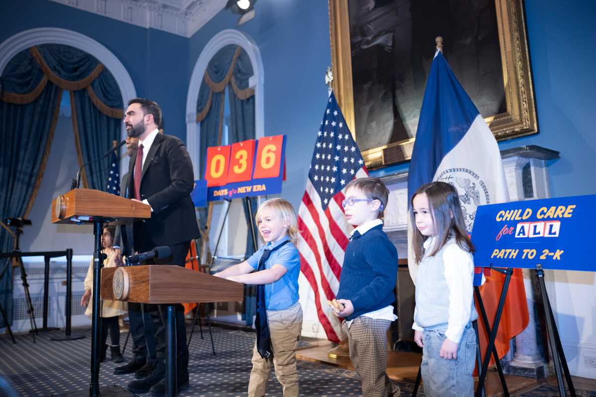 District 2 pre-K students take over the mini podium as Mayor Mamdani unveils plans for the city’s new 2K child care program