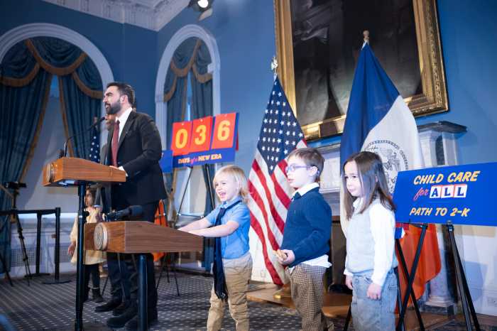 District 2 pre-K students take over the mini podium as Mayor Mamdani unveils plans for the city’s new 2K child care program