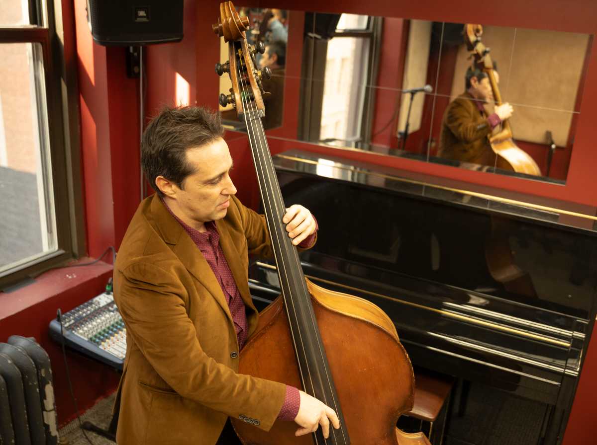 Queens bassist Trifon Dimitrov releases new album honoring the renowned players who came before him 3 Bassist Trifon Dimitrov poses for a portait on Thursday, February 12, 2026.