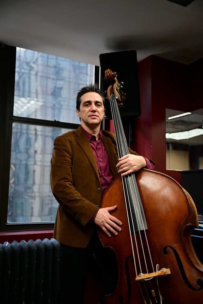 Queens bassist Trifon Dimitrov releases new album honoring the renowned players who came before him 4 Trifon Dimitrov and his upright bass.