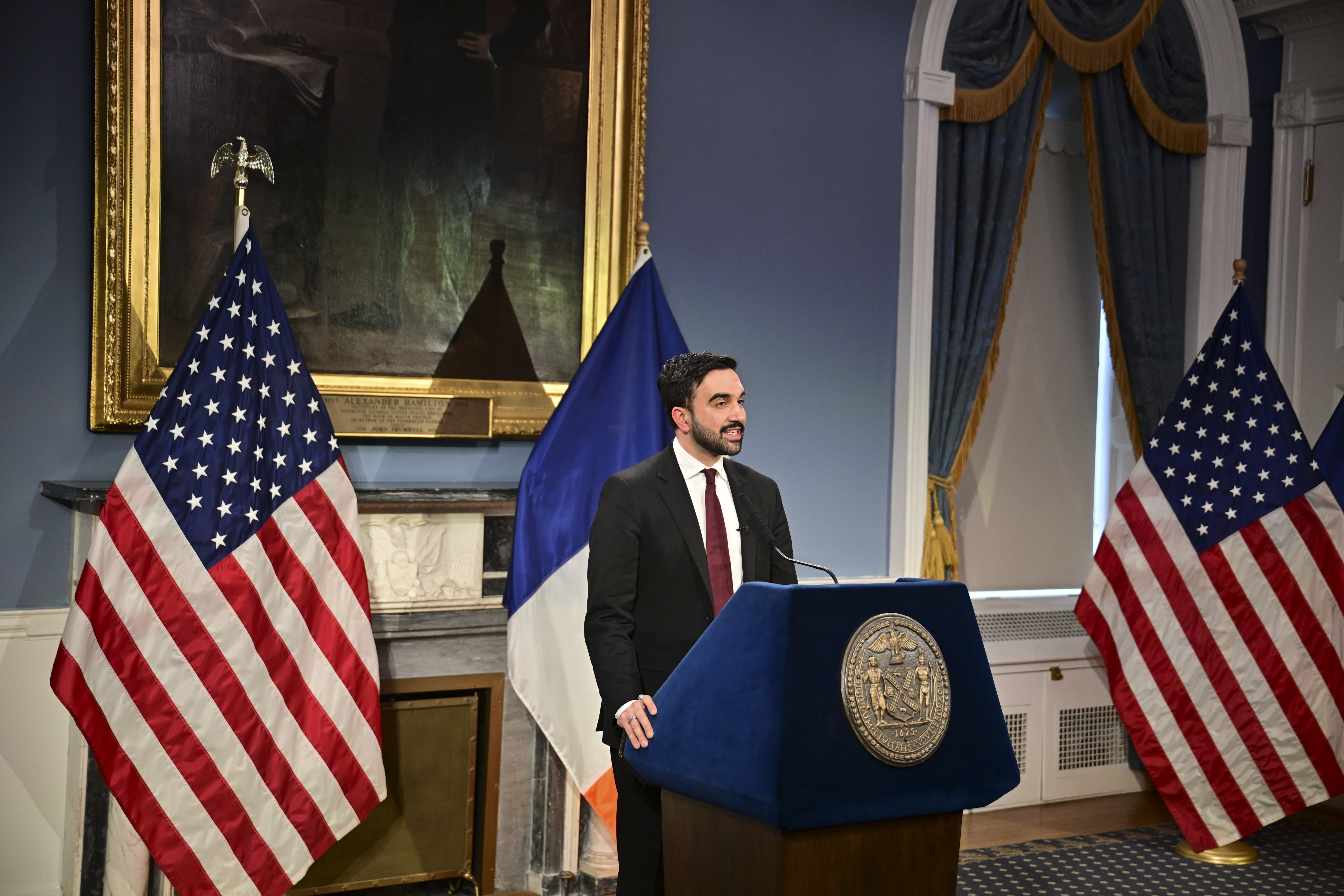 Mayor Mamdani speaking about a possible property tax increase