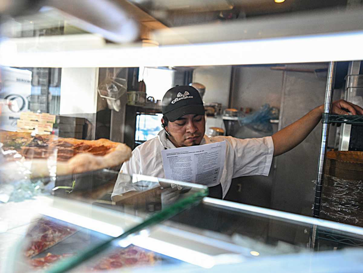 worker in a dining establishment in the Lower East Side