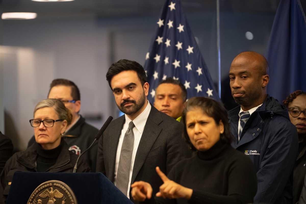 Mayor Zohran Mamdani speaks about snowball fight in Washington Square Park