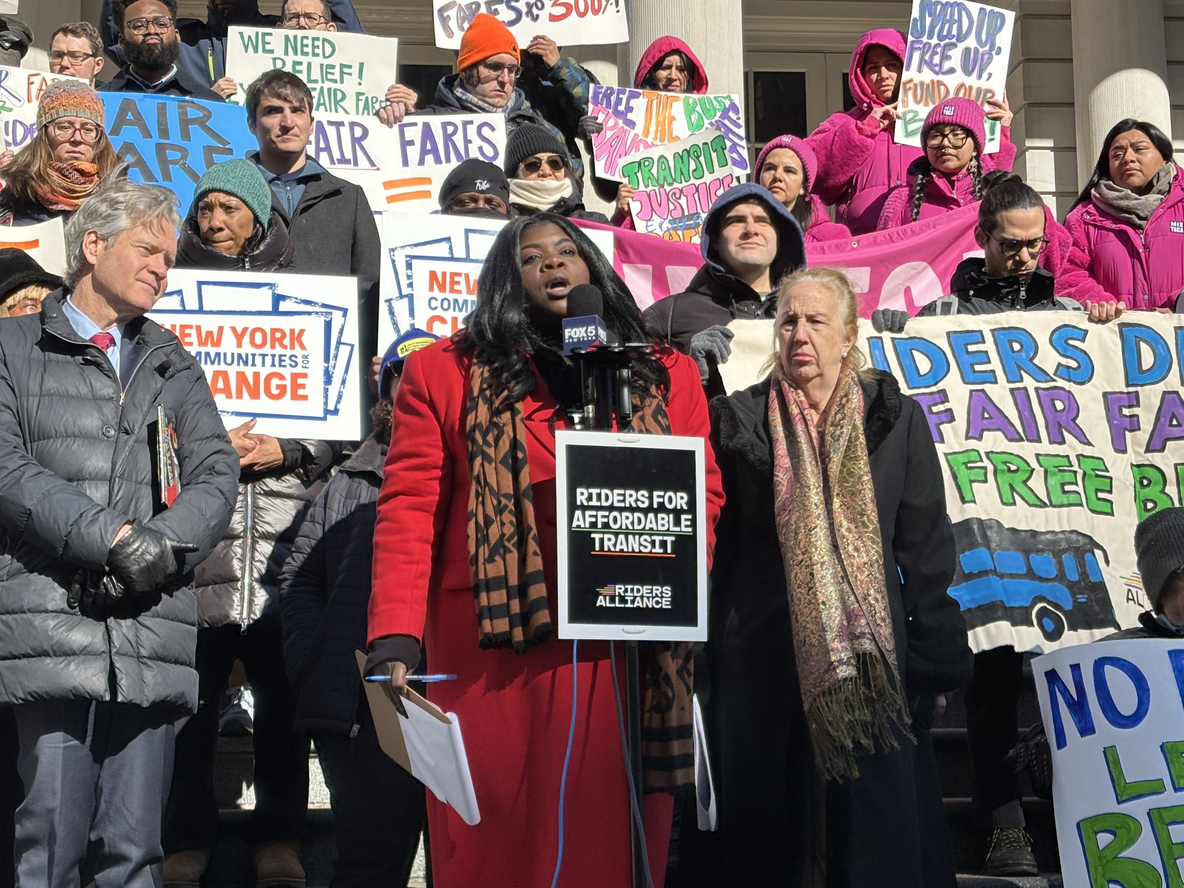 Transit advocates speak in support of free buses, fair fares