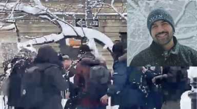 mayor mamdani responds to snowball fight in Washington Square Park