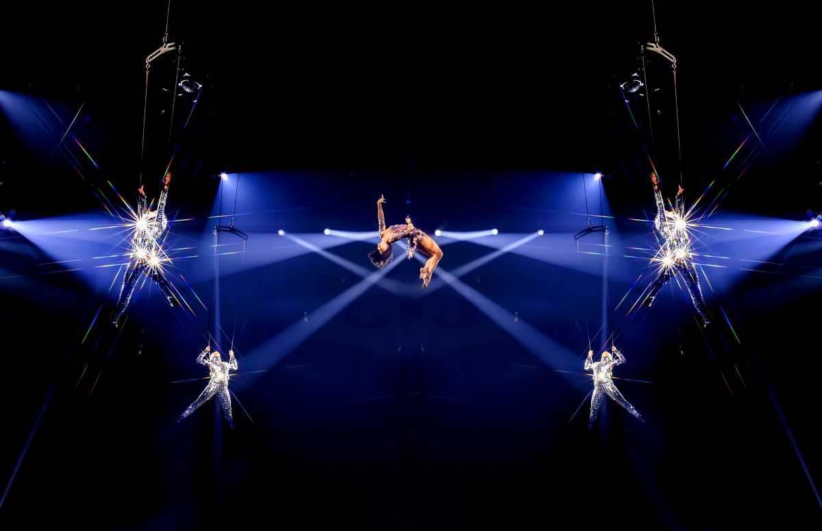 Ringling Bros brings larger than life show to Barclays Center, set to perform at UBS and Prudential Center in March 2 aerialists perform at the circus