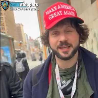 Man in MAGA hat sought for Manhattan hate crime