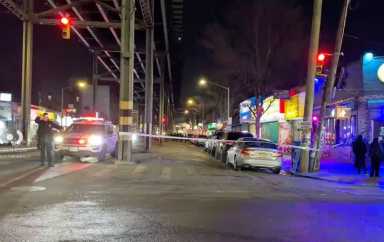 Police at scene of shooting in the Bronx