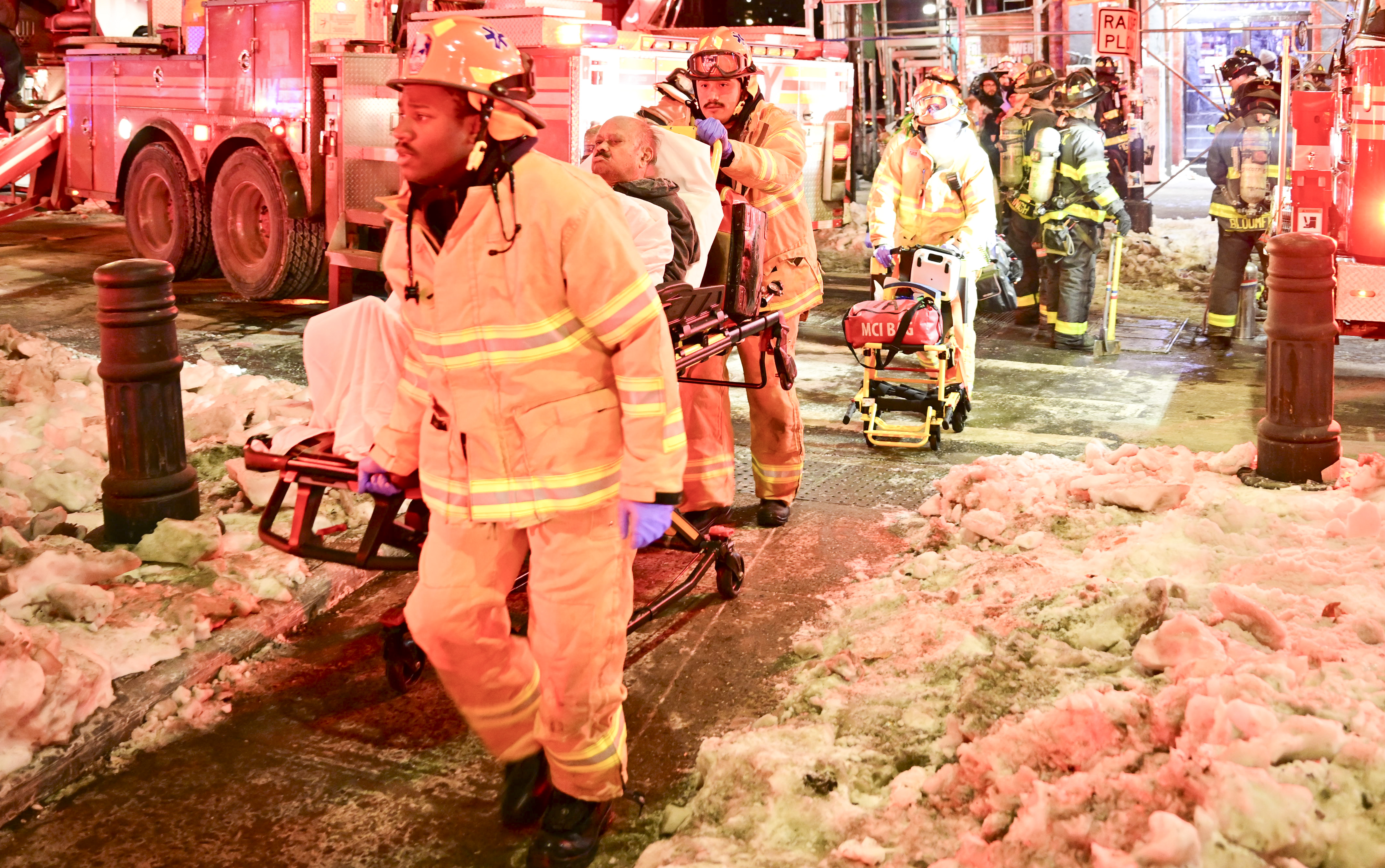 EMS wheels victim of four-alarm fire in the Bronx