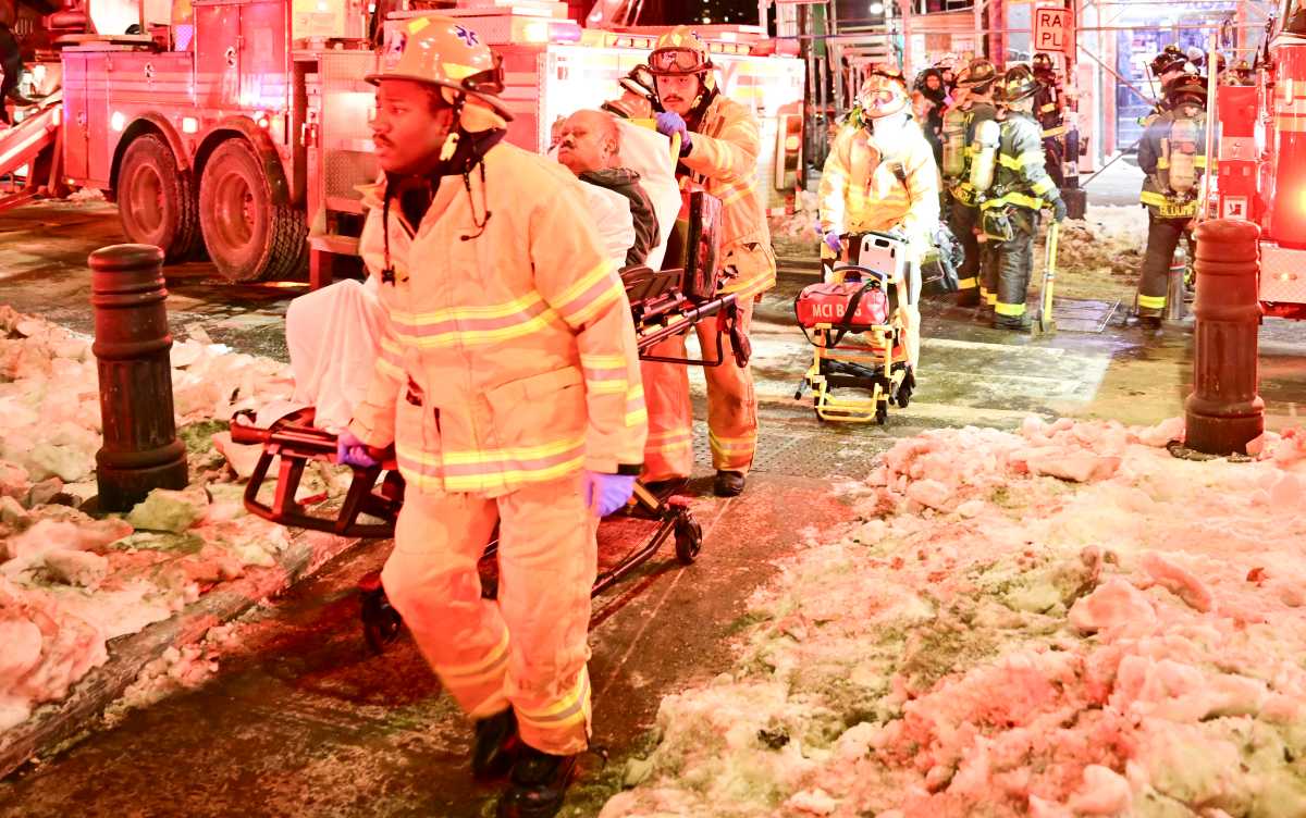 EMS wheels victim of four-alarm fire in the Bronx