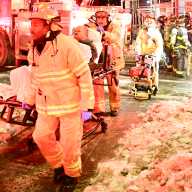 Four-alarm Bronx fire leaves two injured, 30 residents left out in the bitter cold 18 EMS wheels victim of four-alarm fire in the Bronx