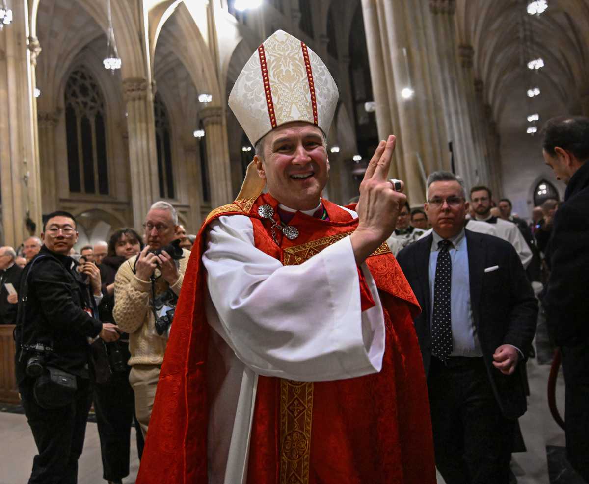 Incoming Archbishop Ronald Hicks speaks at lass mass before taking the reigns of New York's Catholic faithful | amNewYork