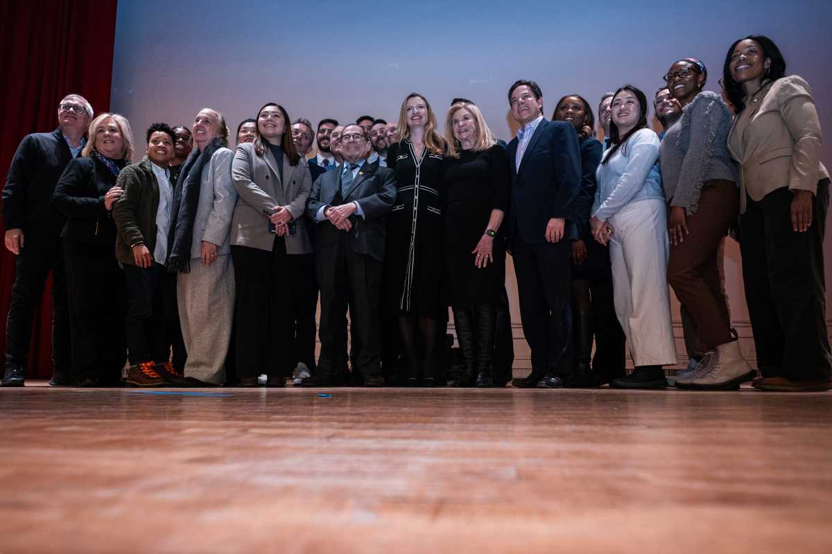 Virginia Maloney with mom Carolyn Maloney and others at the inauguration ceremony