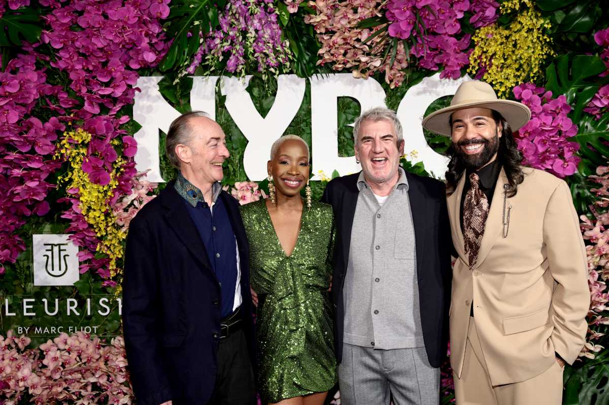 Jacqueline Elfe, Brian Bowman and Raymond Vargas attend as The New York Botanical Garden hosts The Orchid Dinner at The Plaza Hotel on February 26, 2026 in New York City. (Photo by Dimitrios Kambouris/Getty Images for The New York Botanical Garden)