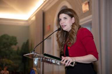 City Council Speaker Julie Menin speaking