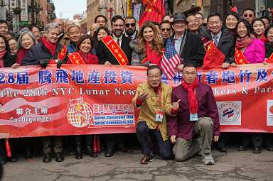 Celebrating Lunar New Year Parade in Chinatown