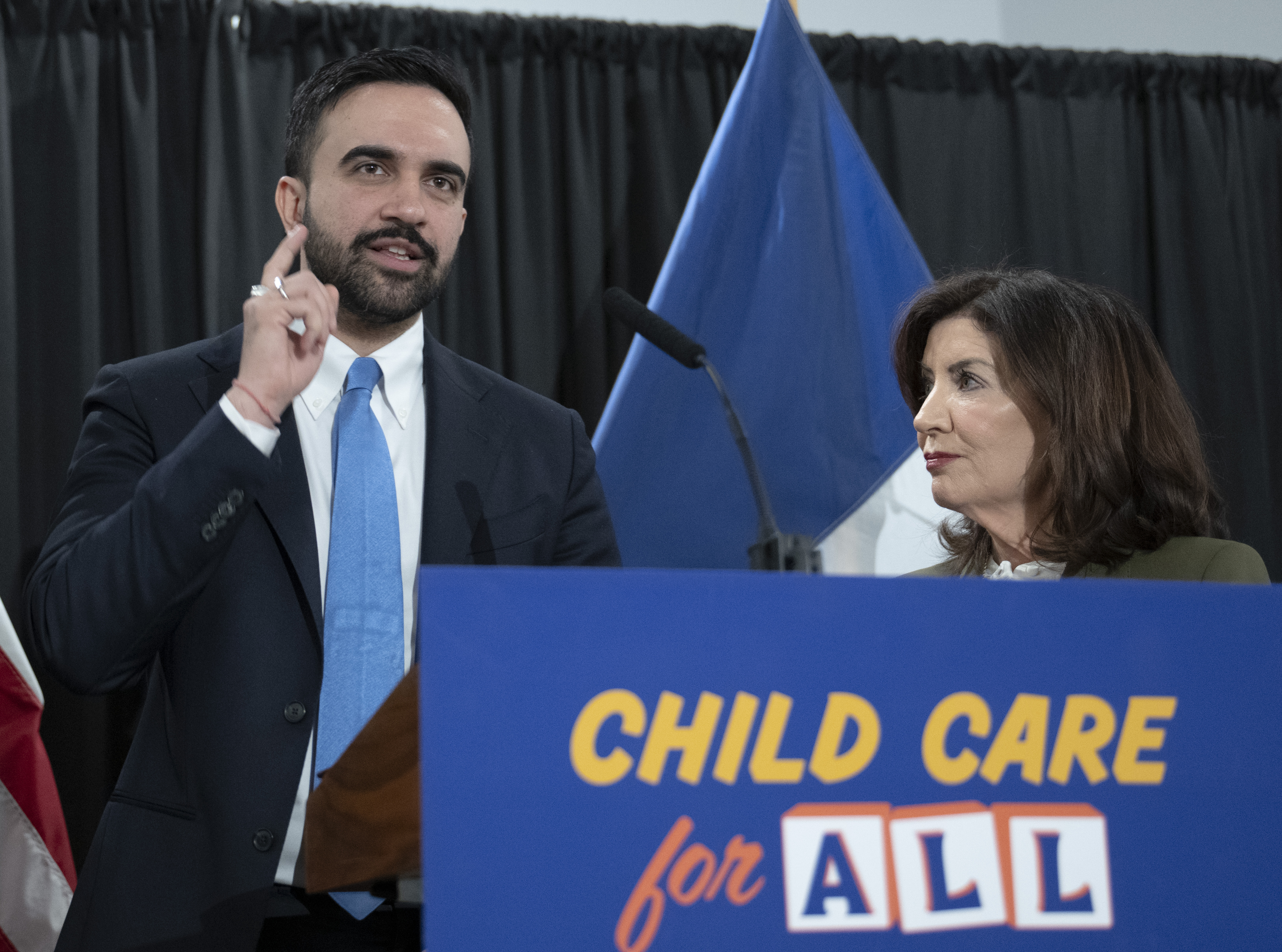 Mayor Zohran Mamdani with Gov. Kathy Hochul