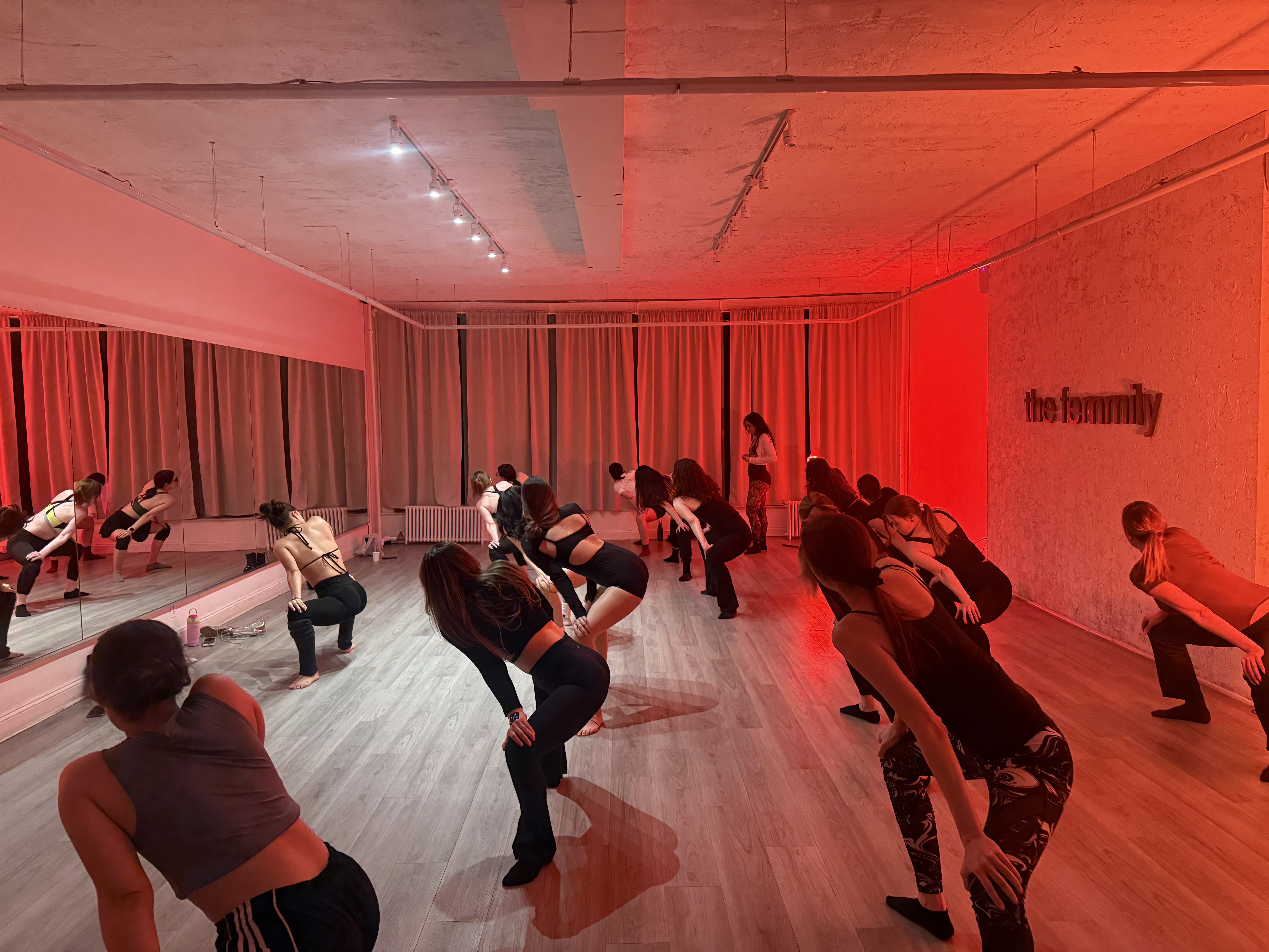 women in a dance class