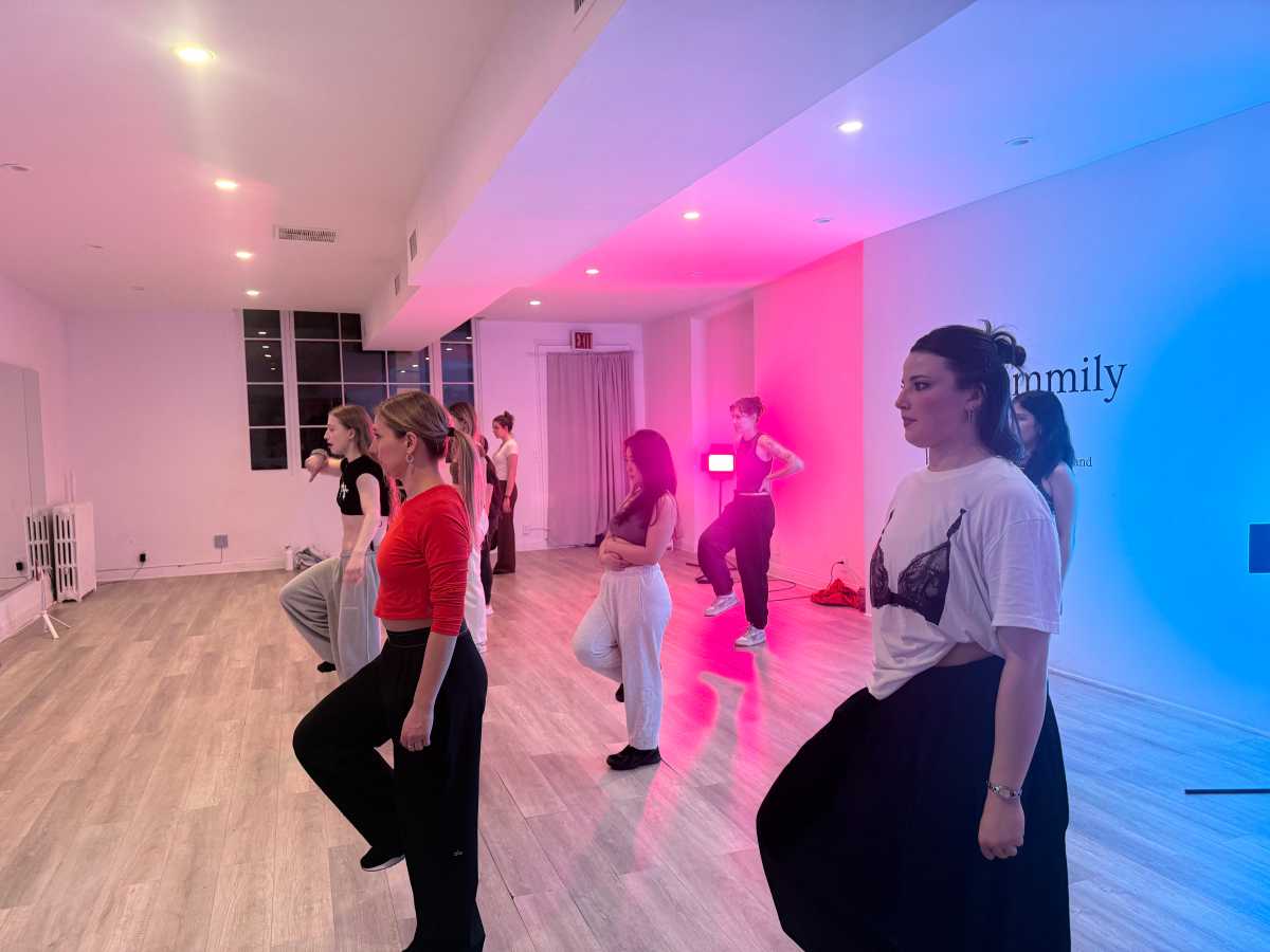 women in a dance class