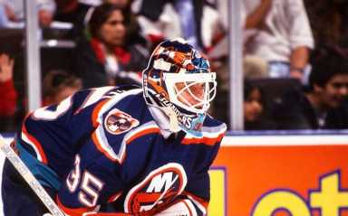 Tommy Salo Islanders NHL 1990s unis
