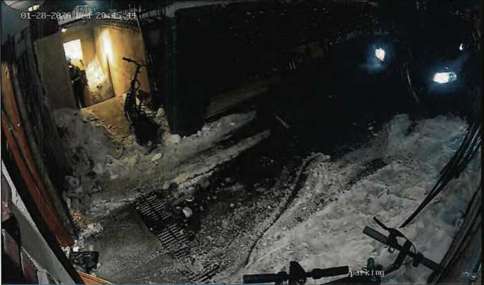 Federal charges added for man accused of ramming car into Chabad headquarters in Brooklyn as judge suggests mental health treatment 4 A still image taken from video footage shows the entrance door to Chabad Lubavitch World Headquarters in Brooklyn knocked off its hinges.