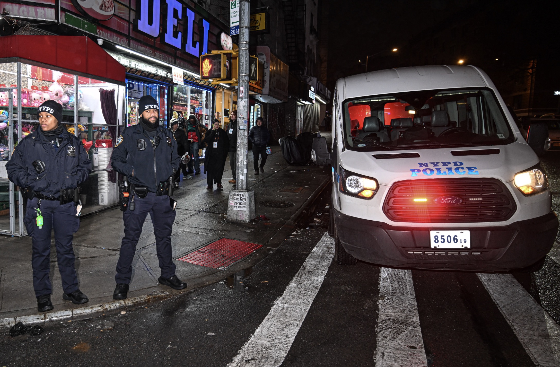 Police in Bronx at crime scene