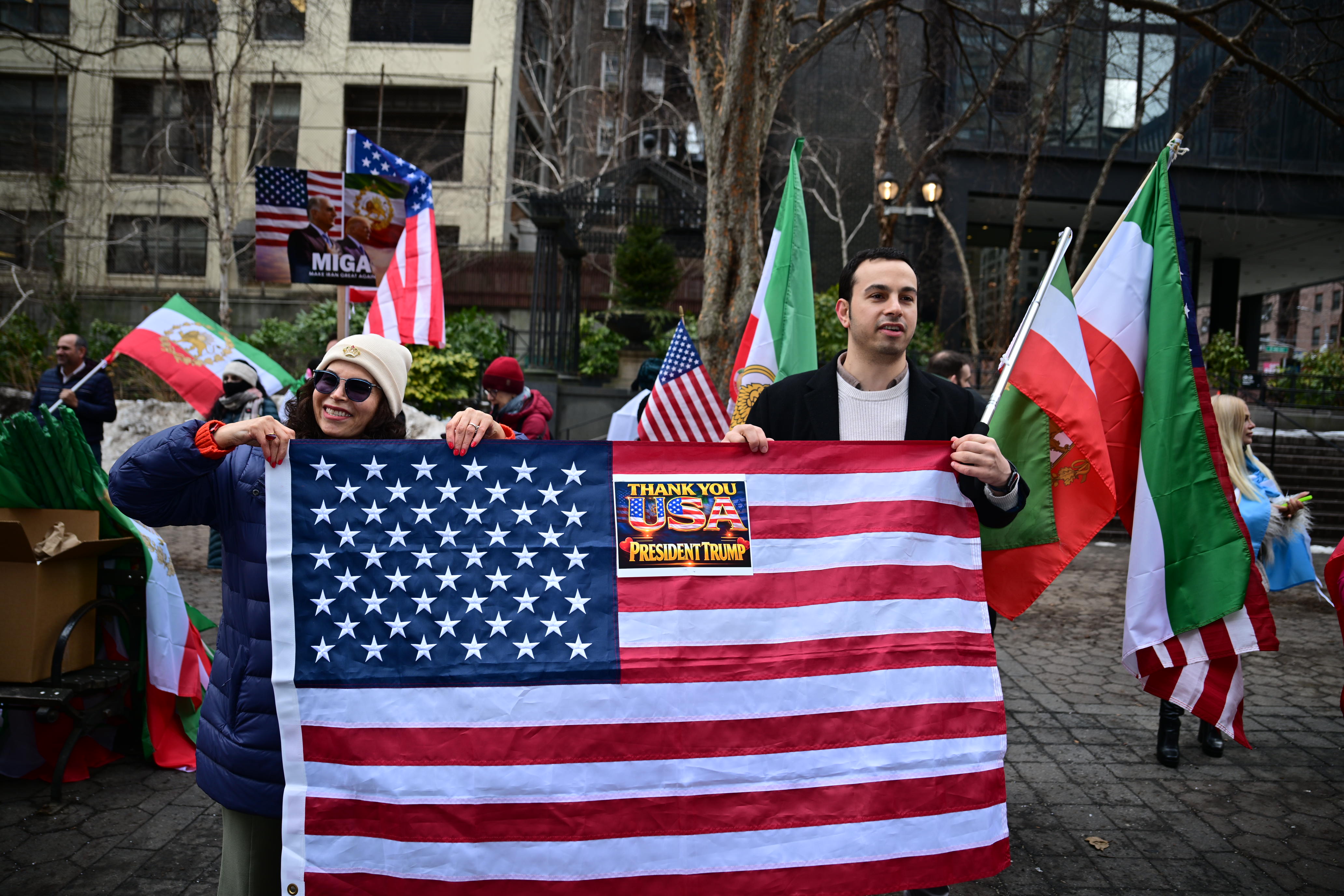 New Yorkers celebrate death of ayatollah in Iran